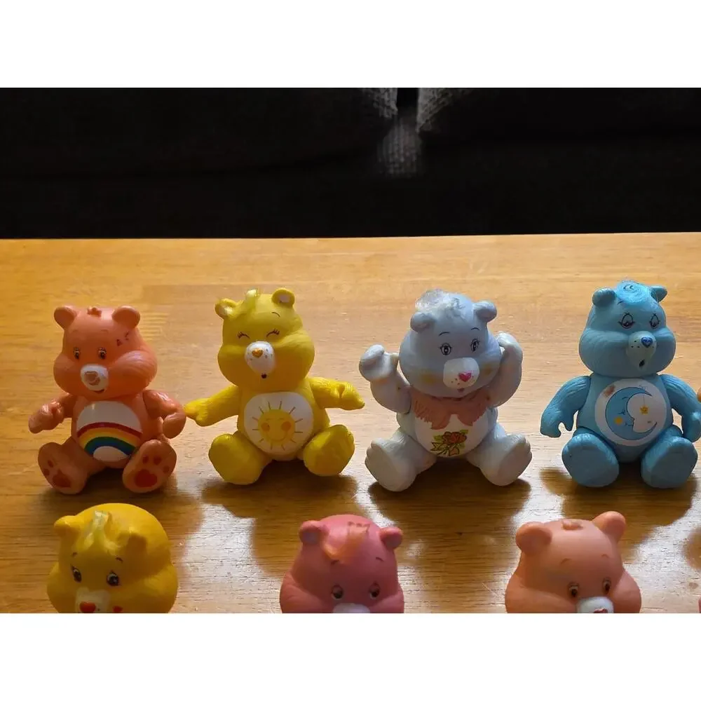 Vintage Kenner Care Bears With cousin Racoon Poseable Lot Of 20 Figures 1980's